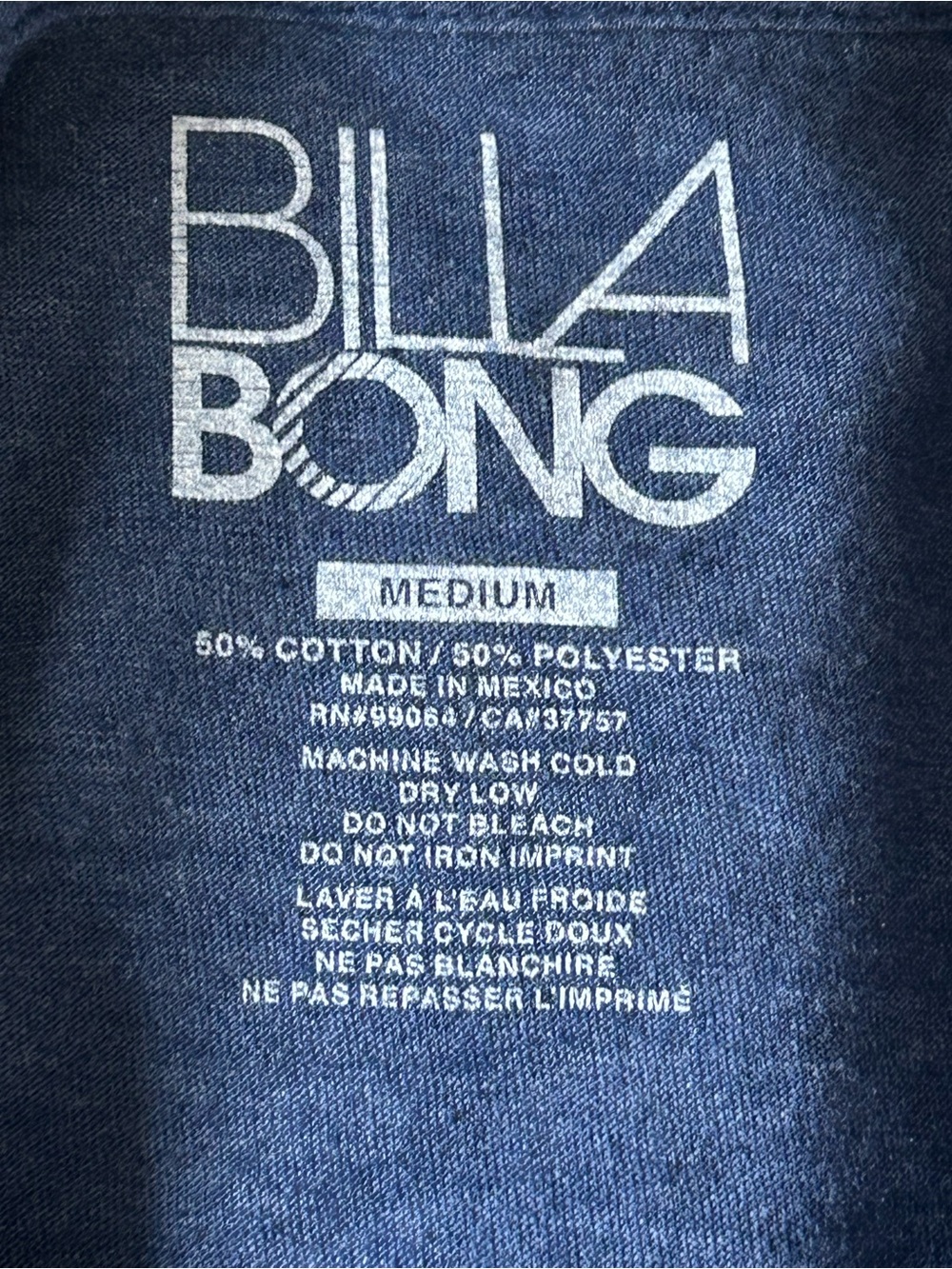 Billabong Tee Shirt Blue Men's Medium - Picture 2 of 6